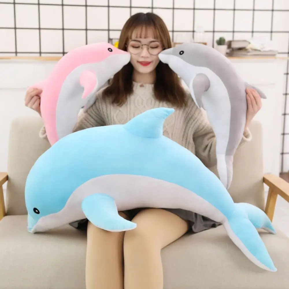 Sleeping Cushion Marine Life Dolphin Plush Toy Cute Lovely Dolphin Stuffed Toys 30cm Soft Dolphin Sofa Pillow Home Decor