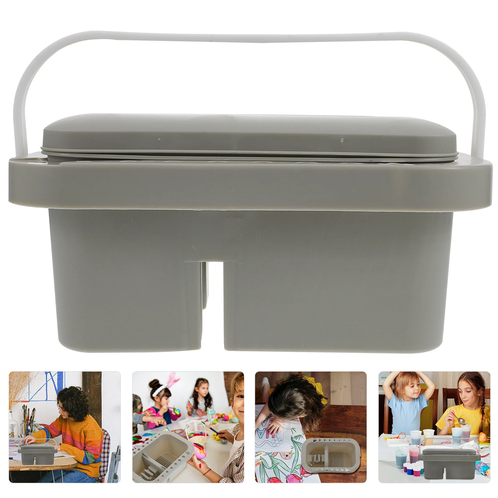 Multi-Functional Paint Brush Washer Paint Pen Cleaner Holder Color Mixing Tray Painting Tools Portable Artist Brush Basins