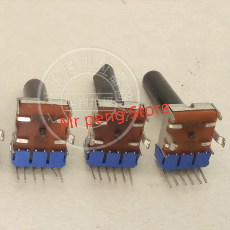 1pcs for ALPS RK12 vertical Dual Potentiometer 20K handle 13MM 18MM 23MM center point None center point 6 pins