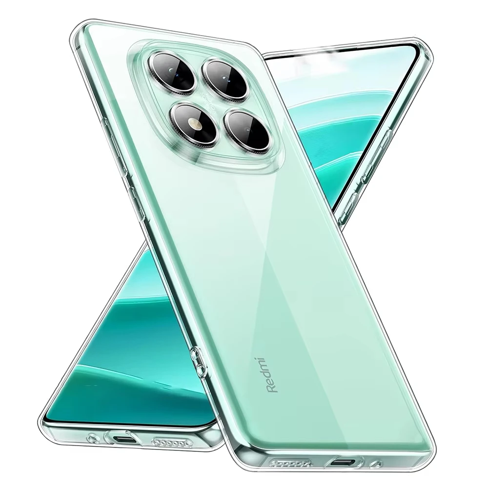 Funda de teléfono transparente HD a prueba de golpes para Xiaomi Poco X7 X6 X5 F5 M6 X3 Pro X4 GT, funda protectora completa de silicona suave para cámara