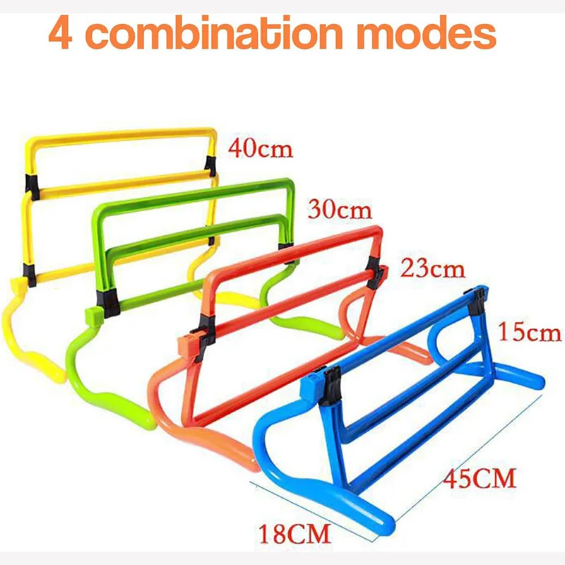 4-delige behendigheidshürden verbeteren de snelheid met behendigheidshürden ​ ​ Trainingshindernissen met draagtas Voetbaltrainingsapparatuur