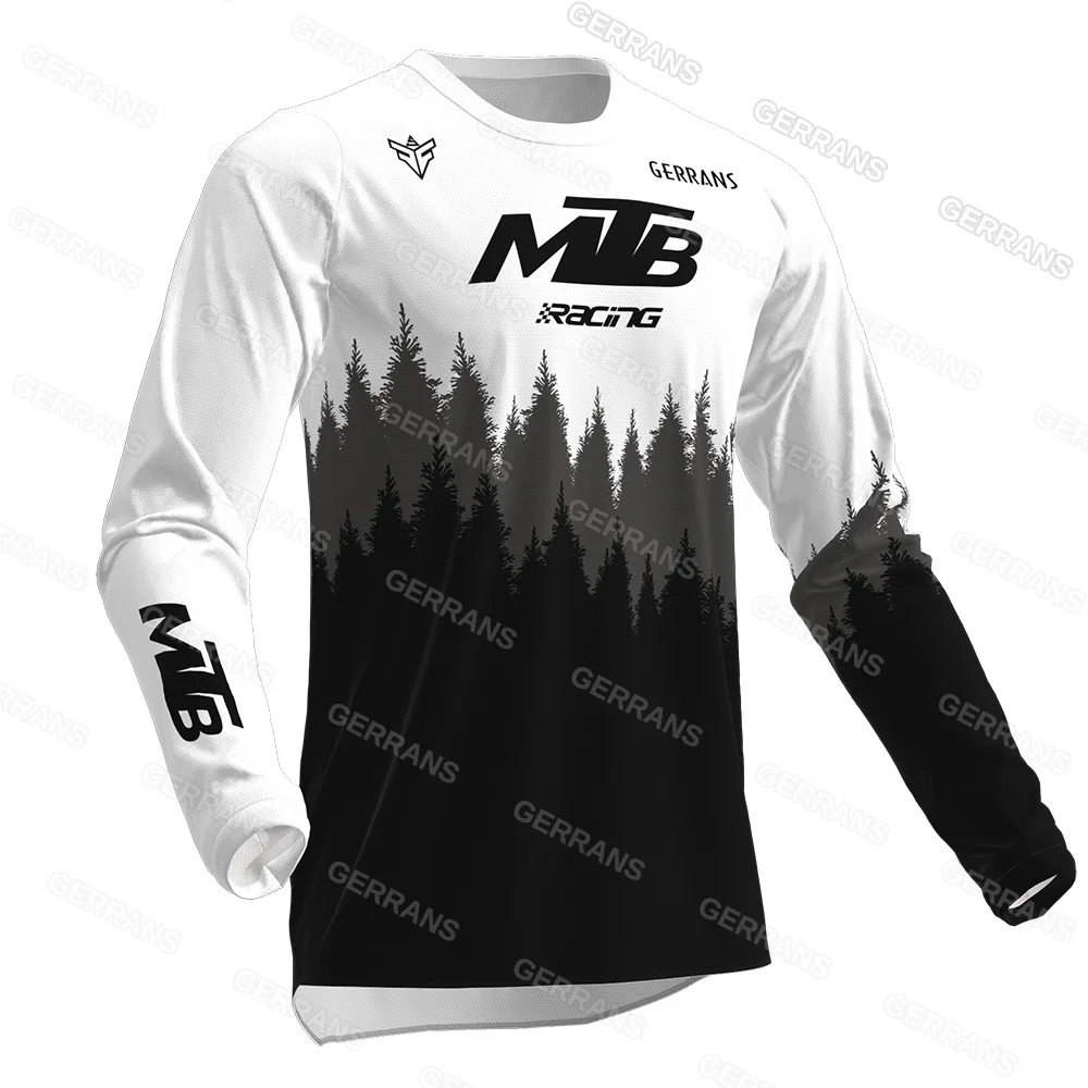 Men's Outdoor Cycling Long-Sleeve Top Breathable Quick-Dry Sports T-Shirt MTB Off-Road Training Jersey view 6
