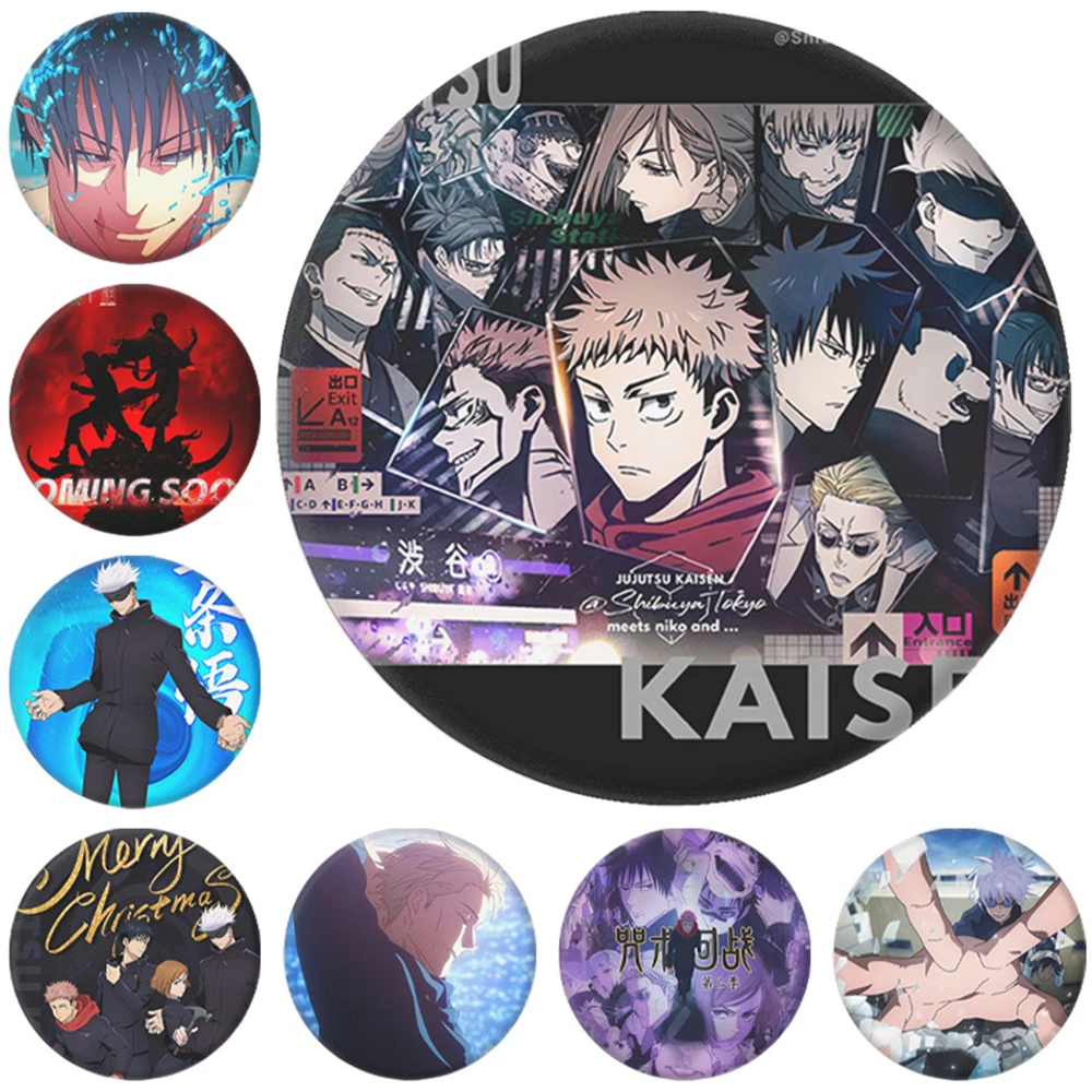 Anime Jujutsu Linie Itadori Yuji Rimuru Ryomen Sukuna Cosplay Kostüm Abzeichen Pin SPTE Weißblech Brosche Zubehör Prop Geschenk