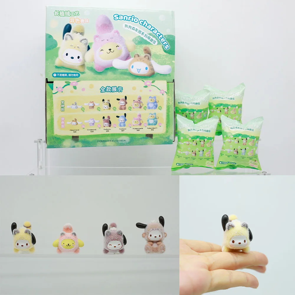 

Sanrio Doggy Forest Friends Group Cinnamoroll Pochacco Pompompurin костюмы животных слепая сумка подарки игрушечная модель аниме фигурки