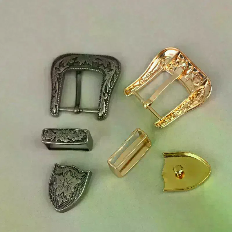 Vintage European & American Style Metal Belt Buckle Floral Engraved Pin Buckle Classic Retro Waistband Clasp​