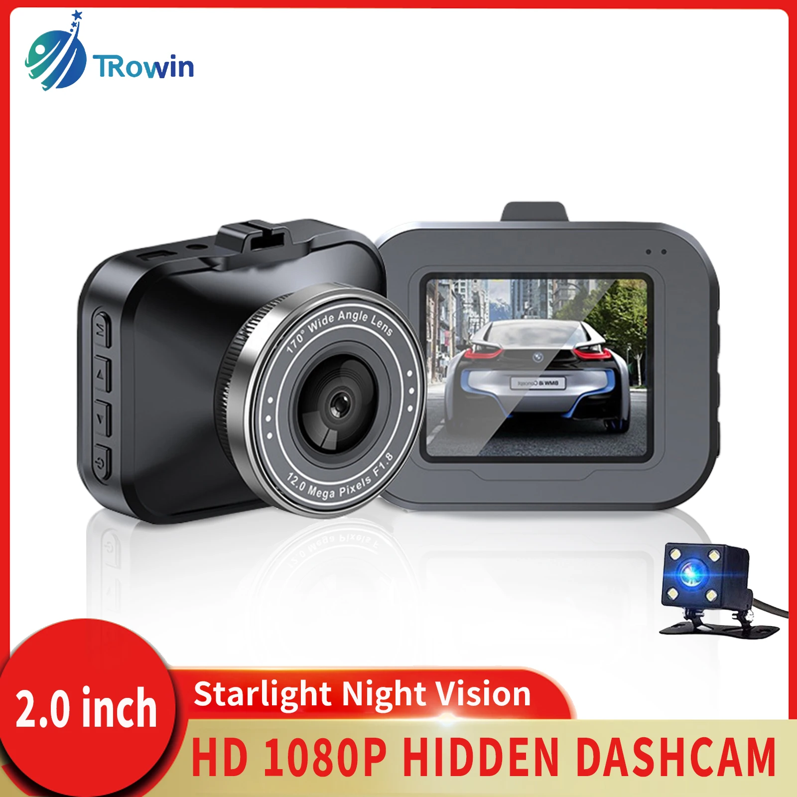 

Mini 2inch Dash Cam Car DVR Full HD 1080P Super Night Vision Wide Angle Hidden lens Motion Detection Video Recorder