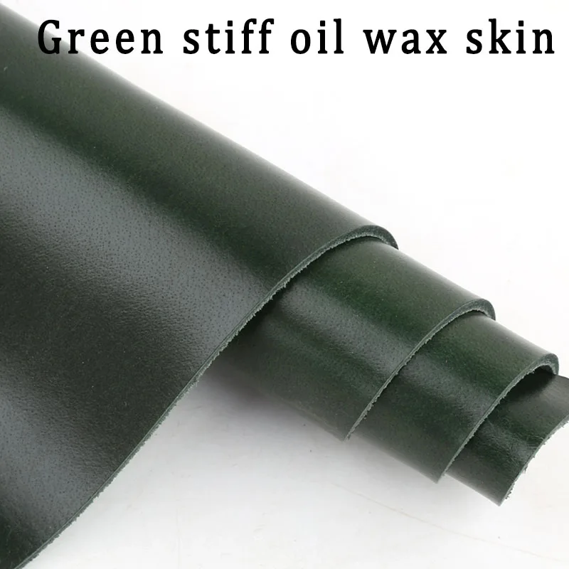 Green Stiff Top Layer, Oil Wax Cowhide, Genuine Leather, Handmade DIY Handmade Accounting Book, Table Cushion, Knife Sheath, Lea