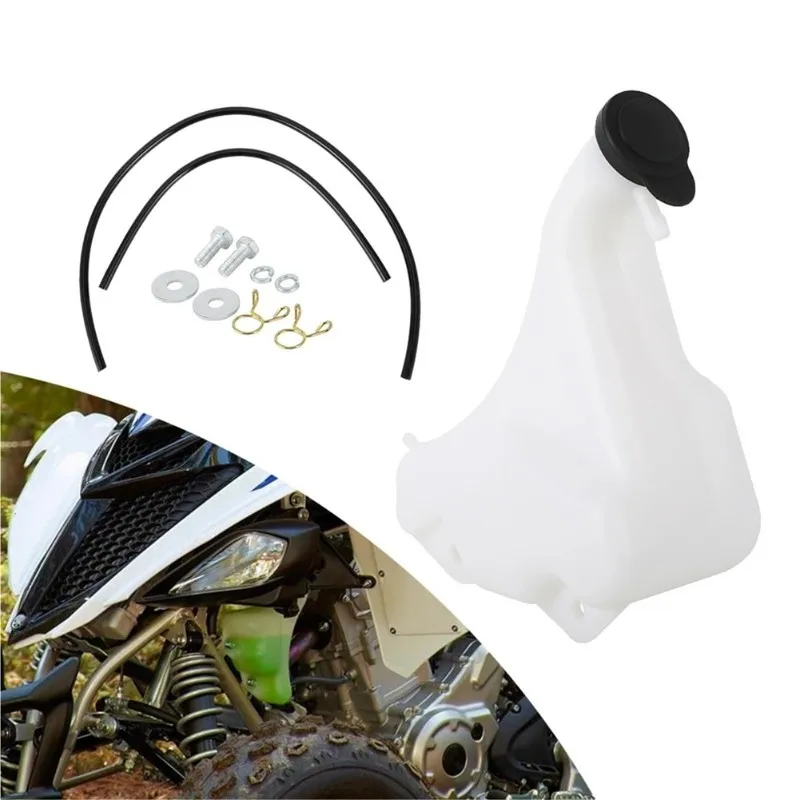 A99F-For Raptor 700 ATV Overflow Coolant Radiator Tank Reservoir Kit Water Tank Accessories