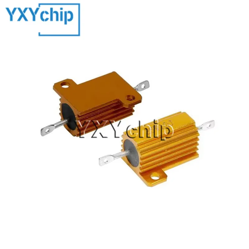 1PcS RX24 25W Aluminum Power Metal Shell Case Wirewound Resistor 820R 910R 1K 1.5K 1.8K 2K 2.2K 2.4K 2.5K 2.7K3K 3.3K 3.6K R Oh