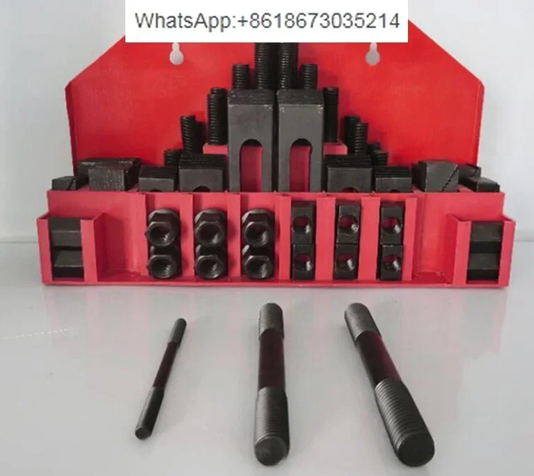 

New 1set Milling Machine Clamping Set 58pcs Mill Clamp Kit M8 M10 M12 Hardened Universal Fixture Set Pressure Plate
