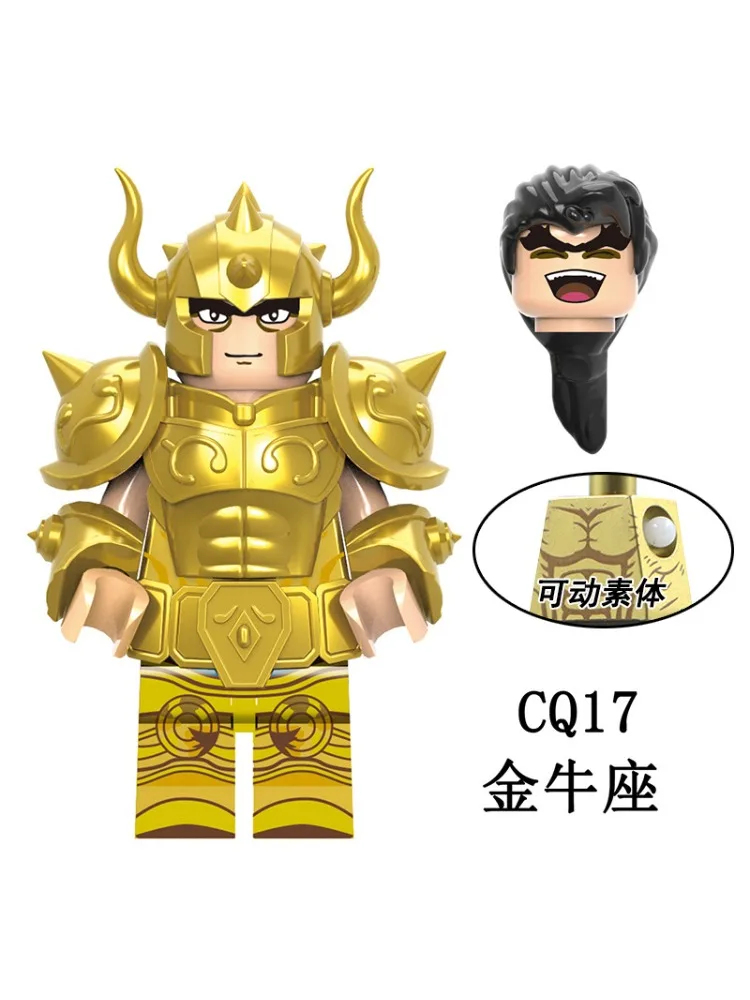 Gold Saints 12 constellations figurines assembler des jouets Creeper pour enfants jouets éducatifs jouets pour garçons et filles comme cadeaux d'anniversaire