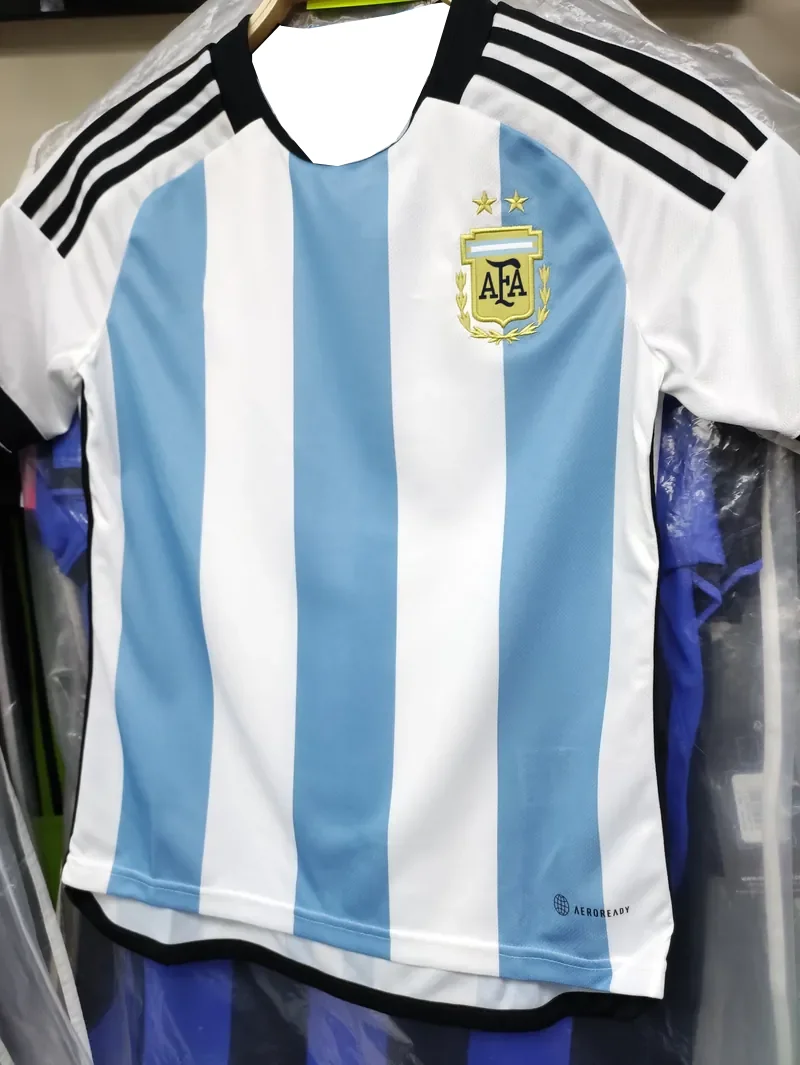 

2025 Summer Hot-selling New Argentina Home Jersey Outdoor Training Fast-drying Adult Breathable Casual Short-sleeved T-shirt