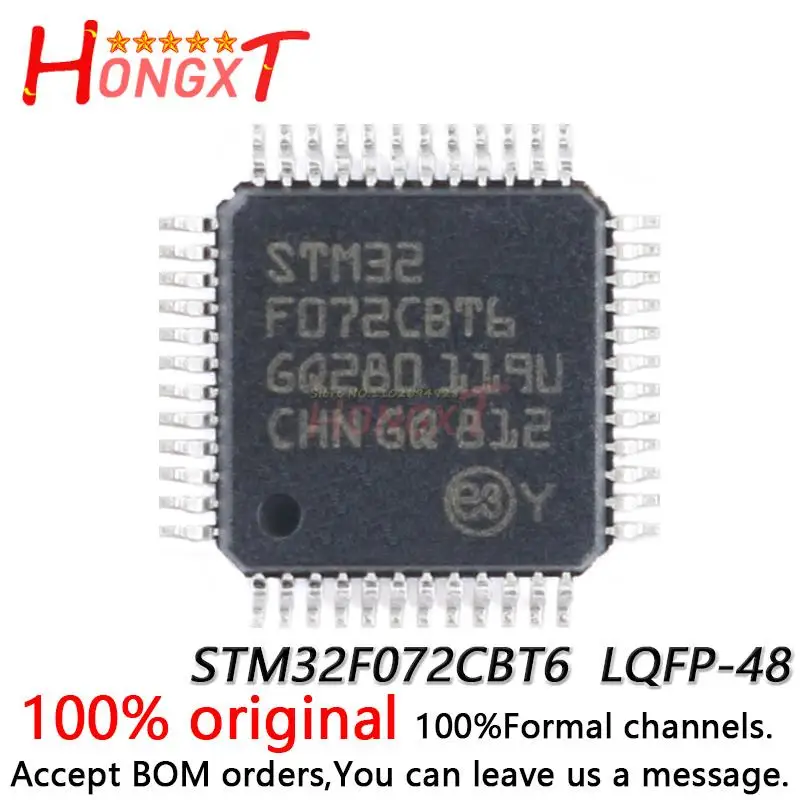 100% NEW Original STM32F072CBT6 LQFP-48 ARM Cortex-M0 32-bit microcontroller - MCU.