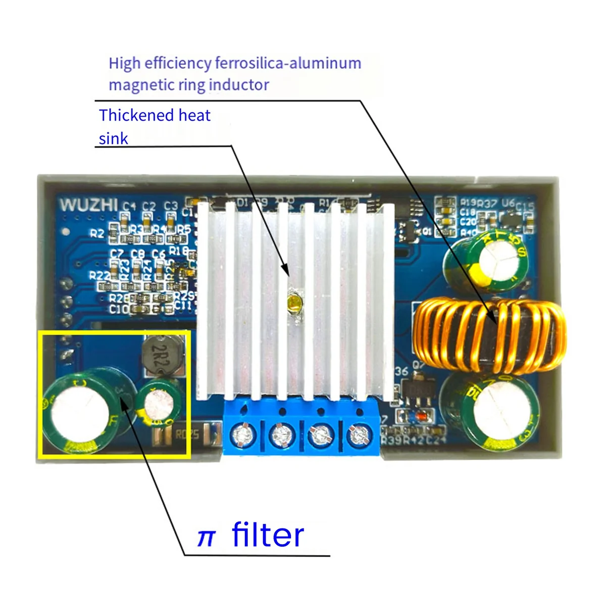 CNC DC Buck Boost Converter CC CV 0.5-30V 4A Adjustable Regulated Power Supply for Solar Battery Charging