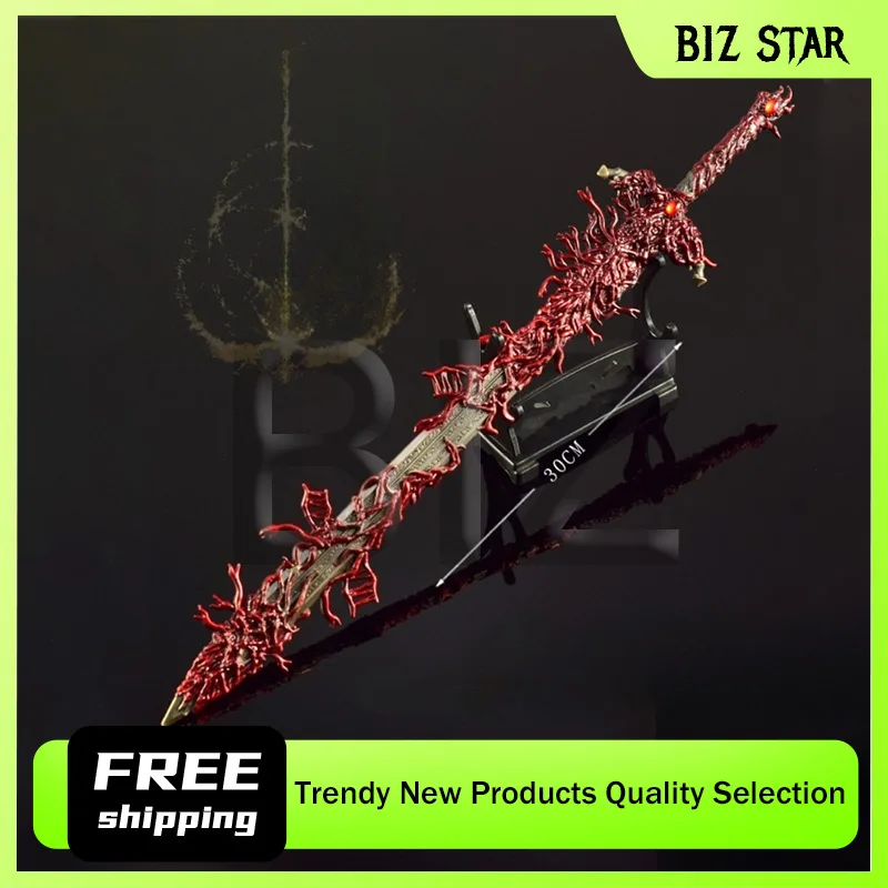 30 سنتيمتر/11.81in Eldenn لعبة الأسلحة الطرفية نماذج Profane السيف المقدس الحرف المعدنية لعبة السيف حلية جمع شاشة لكتبي
