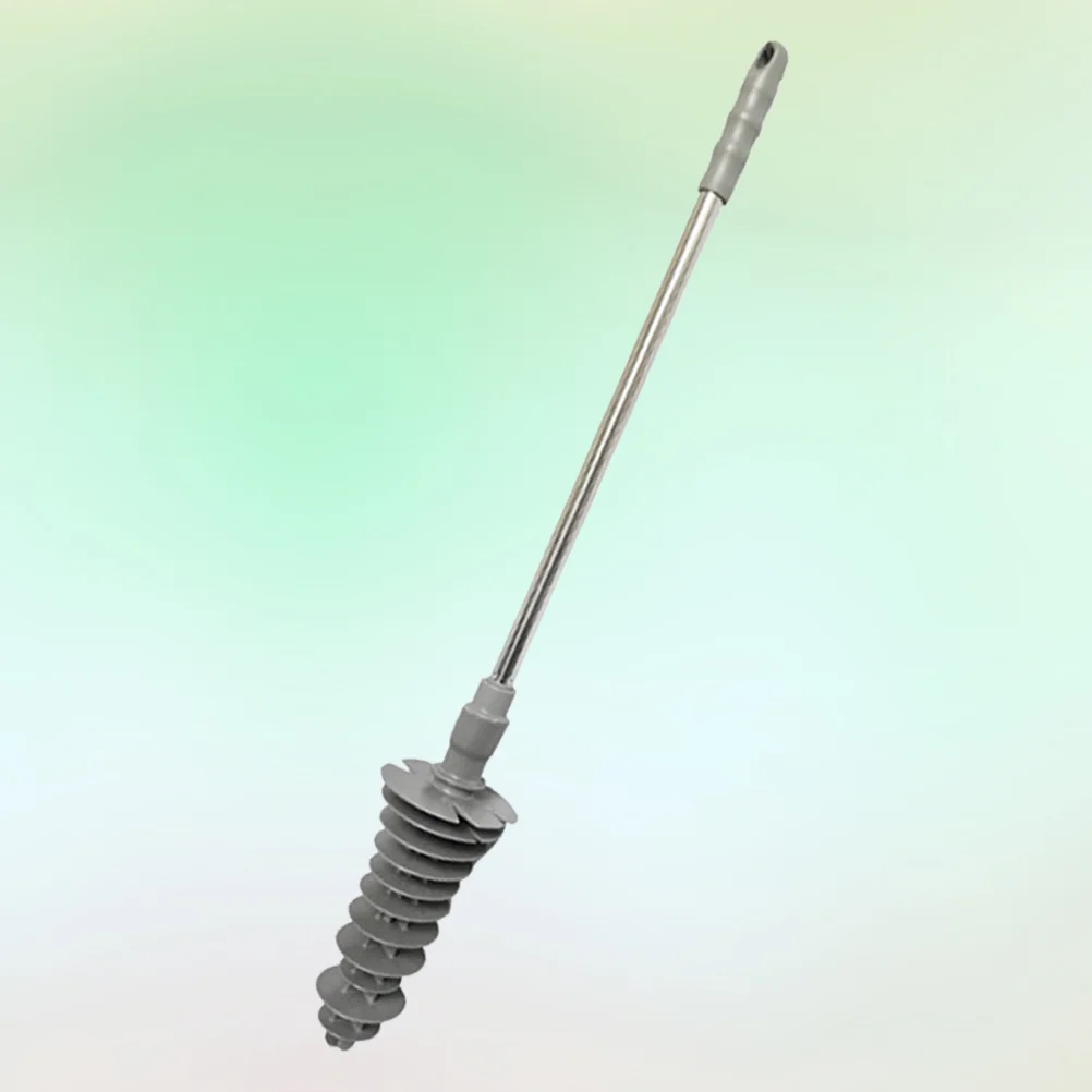 

Toilet Plunger Flexible Head For Clogged Siphon Toilet Rust-Resistant Ergonomic Handle Drain Cleaning Tool Grey