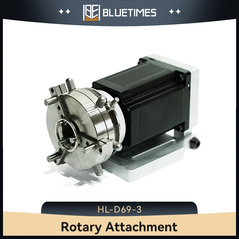 Bluetimes Rotary Device Rotation Axis Laser Marking Machine D69M/ HL-3 Rotary Attachment for Marking Machine