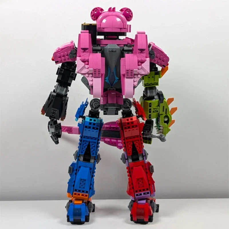 Nuevo 2025 colorido Mecha líder del equipo bloques de construcción minifigura modelo Robot de acción montaje ladrillos juguetes regalos para chico adulto