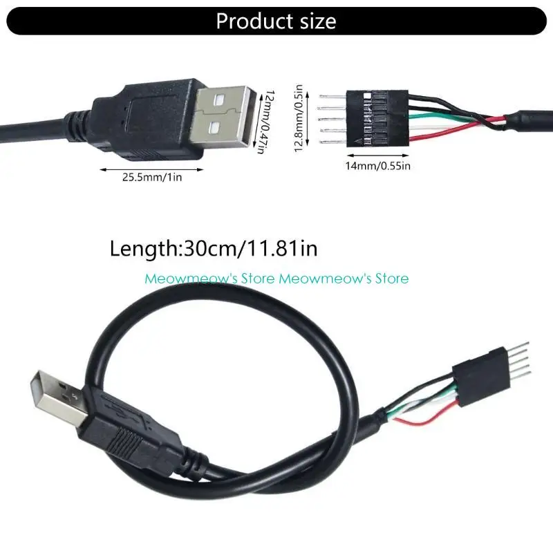 W91A 5 핀에서 USB에서 디지털 장치 연결을위한 수컷 어댑터 케이블