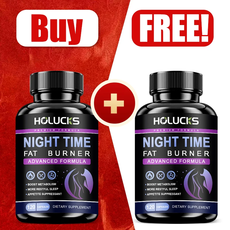 Buy 1 Get 1 Free! Pure Night Time Fat Burner Supplement, for Balances Hormones, Reduces Stress Eating & Restful Sleep, Relax