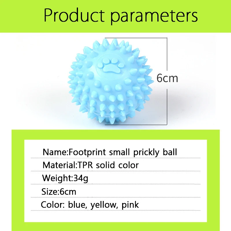 Bola saltitante de borracha sólida para Pet, Resistente à mordida, Jogo interativo, Mastigar, Indestrutível, Treinamento, Cão, Pet Toy