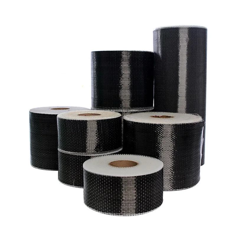 12K 200gsm UD Carbon Fiber Fabric, Unidirectional Cloth for Concrete Slab Crack Repair, Building Bridge Structural Strengthening