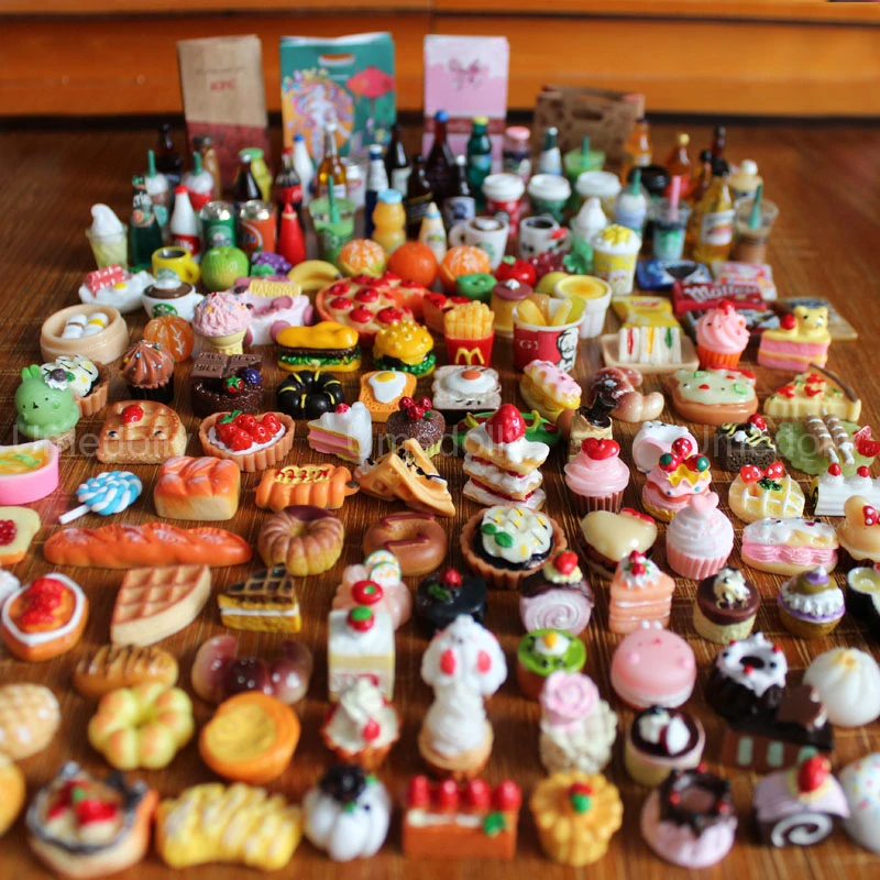 1:6 Miniature Dollhouse Food Supermarket Mini Snack Simulation Cake Wine Drink for Blyth BJD Doll Kitchen Accessories Toy