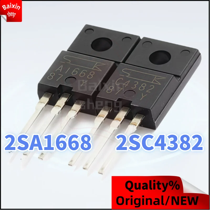 

10PCS : NEW 2SA1668 A1668 2SC4382 C4382 TO-220F Audio amplifier tube