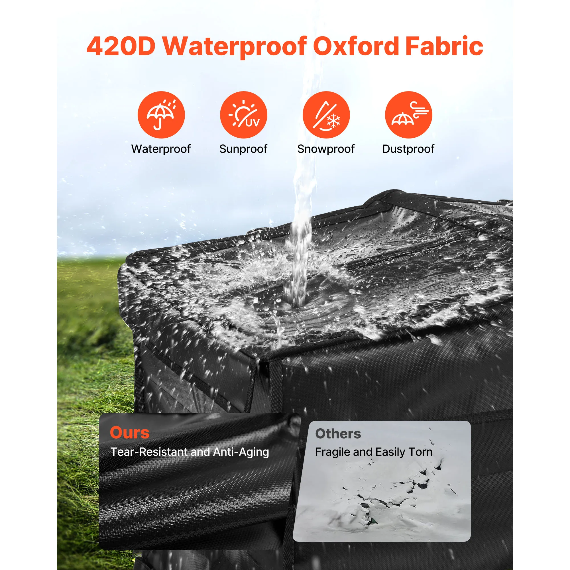 غطاء المولد SucceBuy 34x24x21In غطاء المولد العالمي المقاوم للماء لمعظم المولدات 3500-12000 واط مع قماش أكسفورد 420D