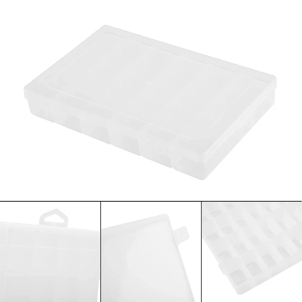 10/15/24/36 Adjustable Grids Plastic Case Portable Jewelry Organizer Storage Box Case High Capacity Transparent Storage Tool