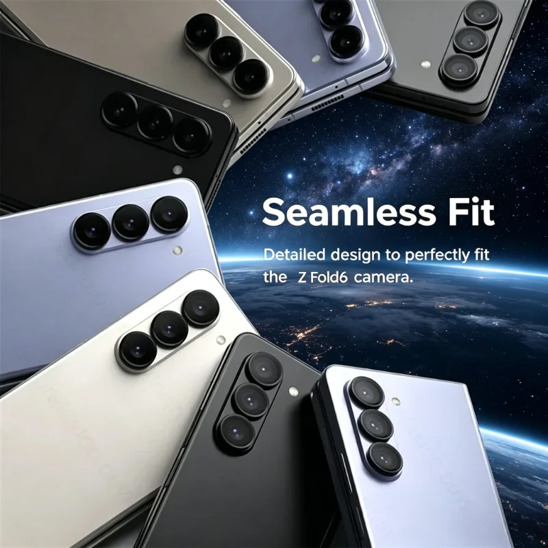 2-3Set Alloy Camera Metal Ring Tempered Glass Lens Protector Cap For Samsung Z Fold Flip 8 7 6 5 Anti-fingerprint Rear Lens Film