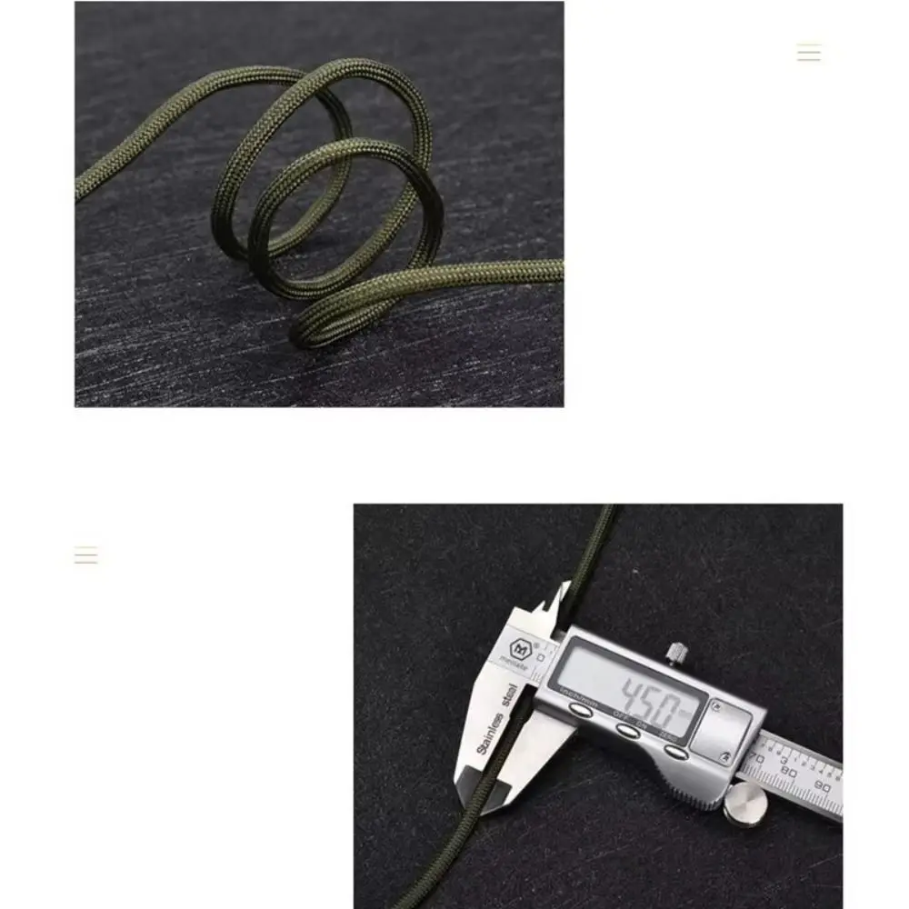 100M Length Rescue Paracord 9-Core Structure 4mm Diameter Survival Paracord 550 Type Polyester Material Camping Paracord