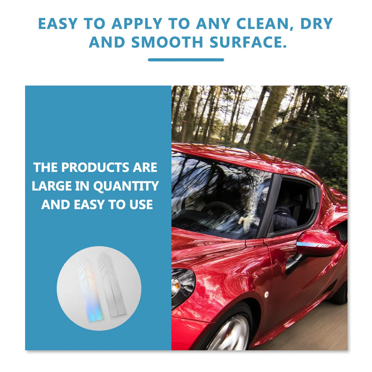 

10pcs Car Stickers Premium Waterproof Reflective Rearview Mirror Striped Car Sticker Decals Styling Side Windows Decoration