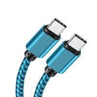 Type C to Type C Expansion Link Cable PD60W 5A Fast Charging Charger 1M Nylon Data Cable For Apple 15 16 Ipad Huawei Xiaomi Sam