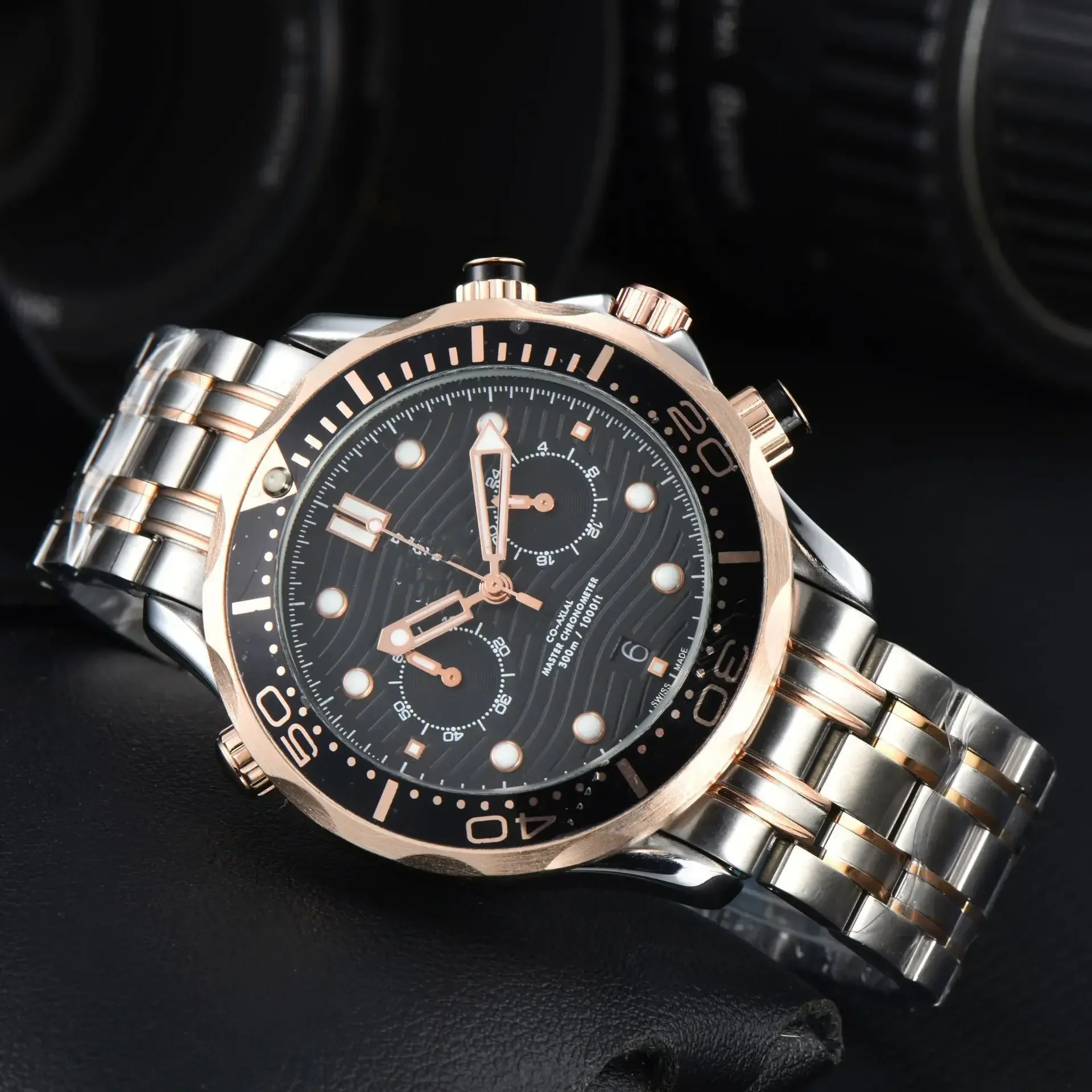 42mm Fully Automatic Mechanical Watch -NH35movement, Ceramic Bezel, Water-resistant Sapphire Crystal, 20mm Steel Band Wristwatch