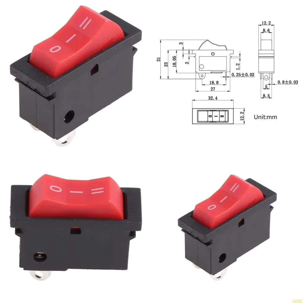 A0NC secador interruptor basculante interruptor 3 posiciones interruptor palanca para soplador potencia