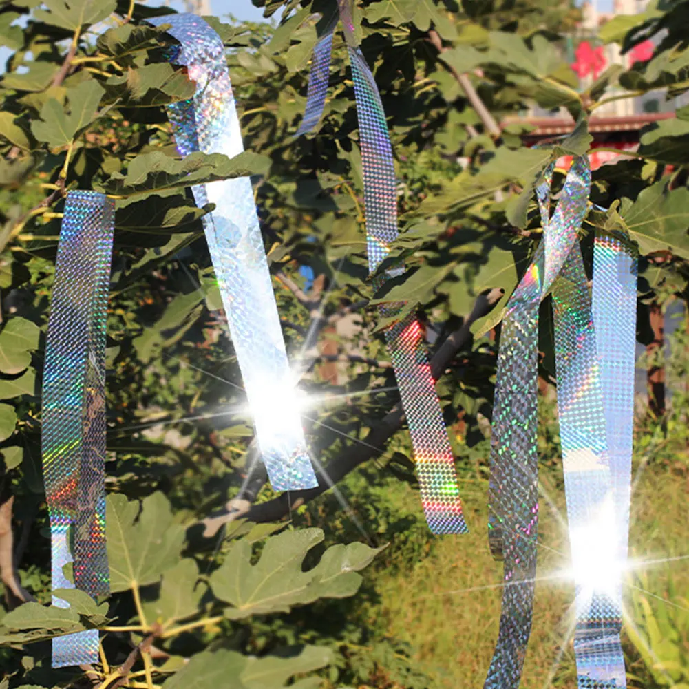2.4cmx50m/4.8cmx50m Bird Repellent Ribbon Reflective Bird Deterrents Bird Deterrent Tape for Garden Farm Orchard Or Courtyard