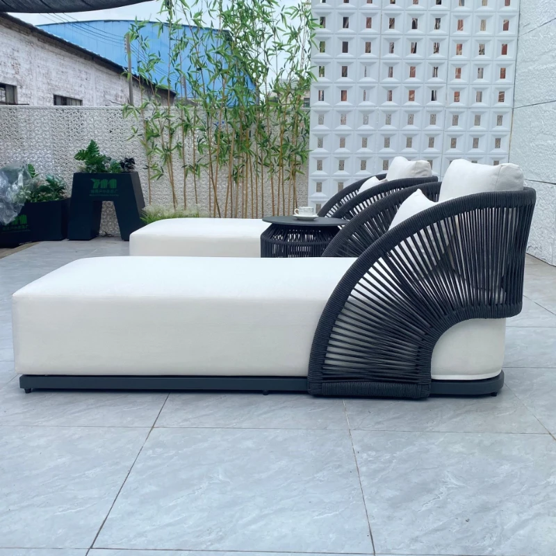 

Outdoor Lounging Villa Rattan Creative Lounging Courtyard Garden Terrace Swimming Pool Loungers Seaside Resort Lounging