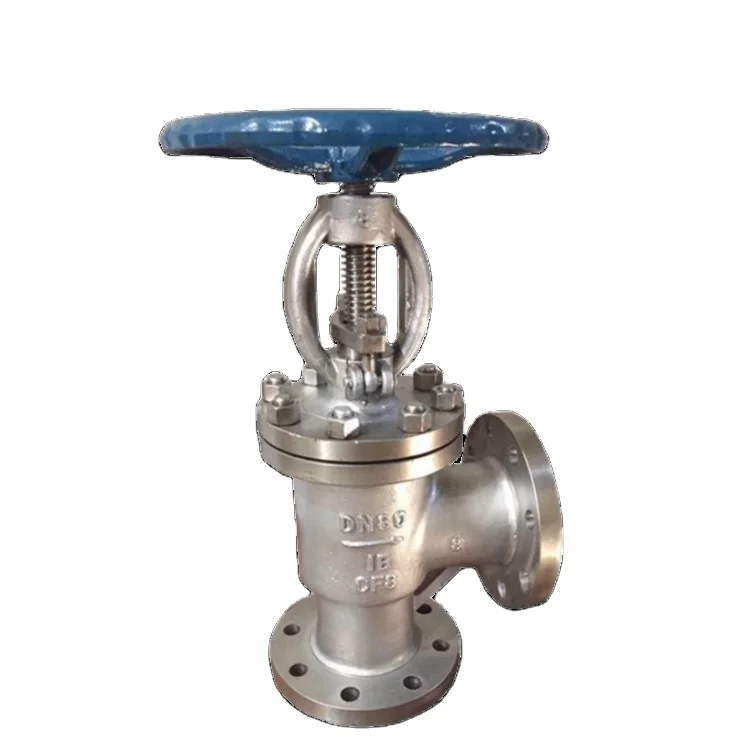 1/2-20 Inch PN16 Stainless Steel 304/316 Flanged Angle Globe Valve Angle Globe Valve With Hand Wheel