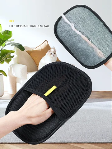 Pet Grooming Gloves Static Dedusting Brush Pet Hair Remover Brush Removing Dog Cat Hair From Sofa Carpet Clothes Tool Supplies