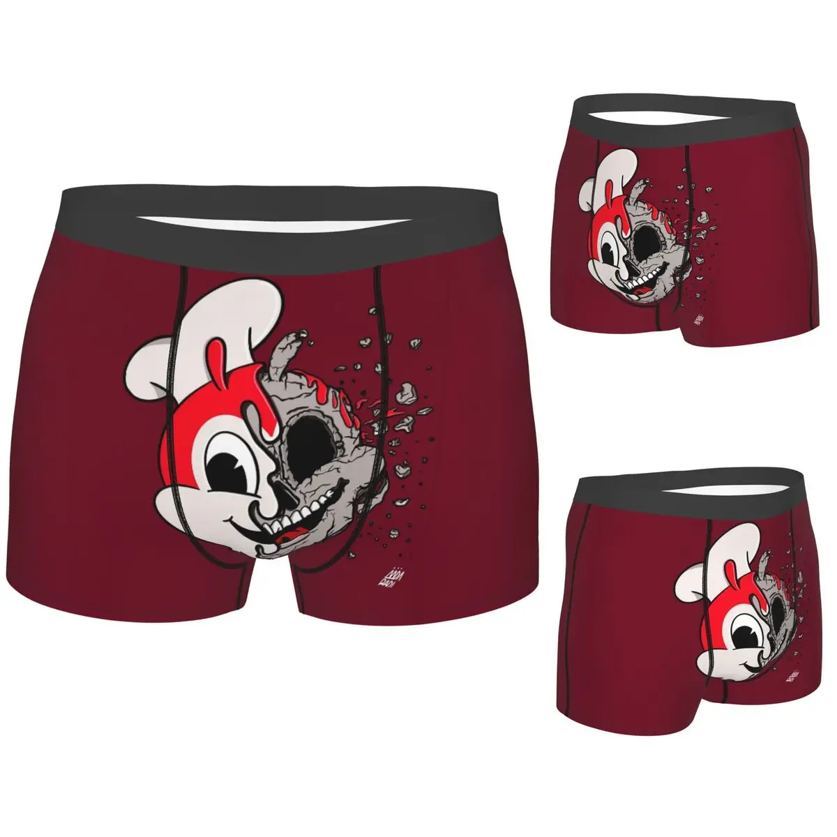 

Boxer Underpants Shorts JOLLIBEE ACID POPART REMIX FILIPINO BACKPRINT Panties Male Ventilate Underwear for Homme Man Gifts