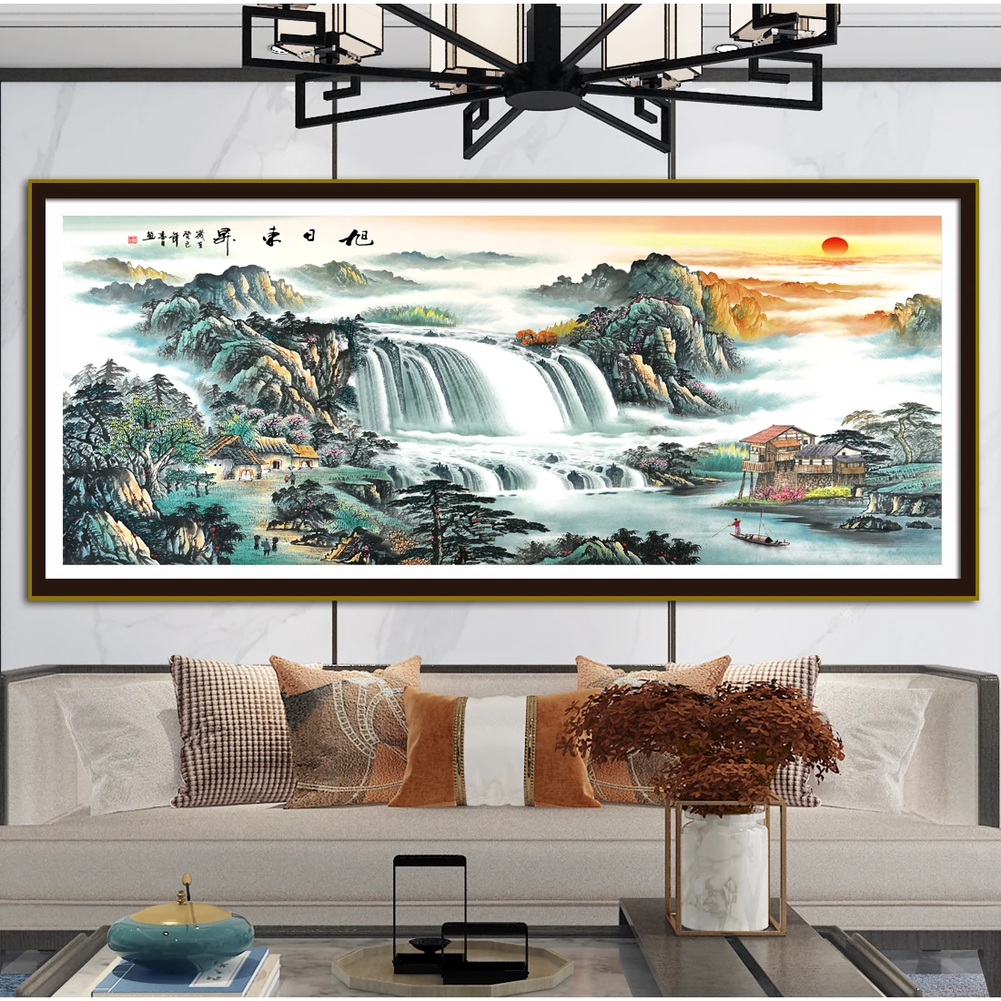 

Cross Embroidery Set Handmade DIY Embroidery To Embroidery Out Beautiful Natural Scenery Patterns Living Room Hanging Paintings