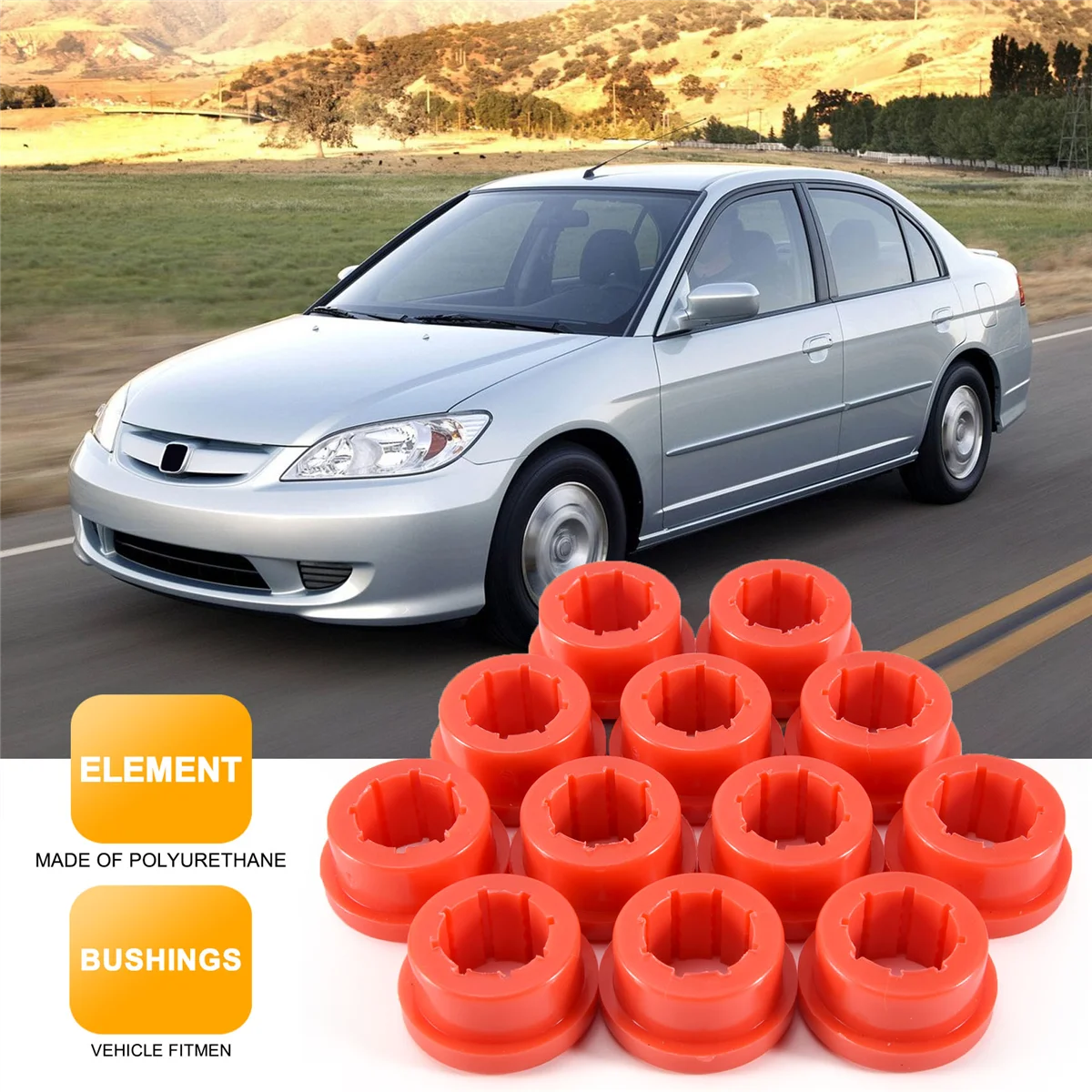 Imagem -04 - Kit de Cambagem Traseira do Braço de Controle Inferior Buchas para Honda Civic 8805 Ep-ca0111 Vermelho 12 Pcs por Lote