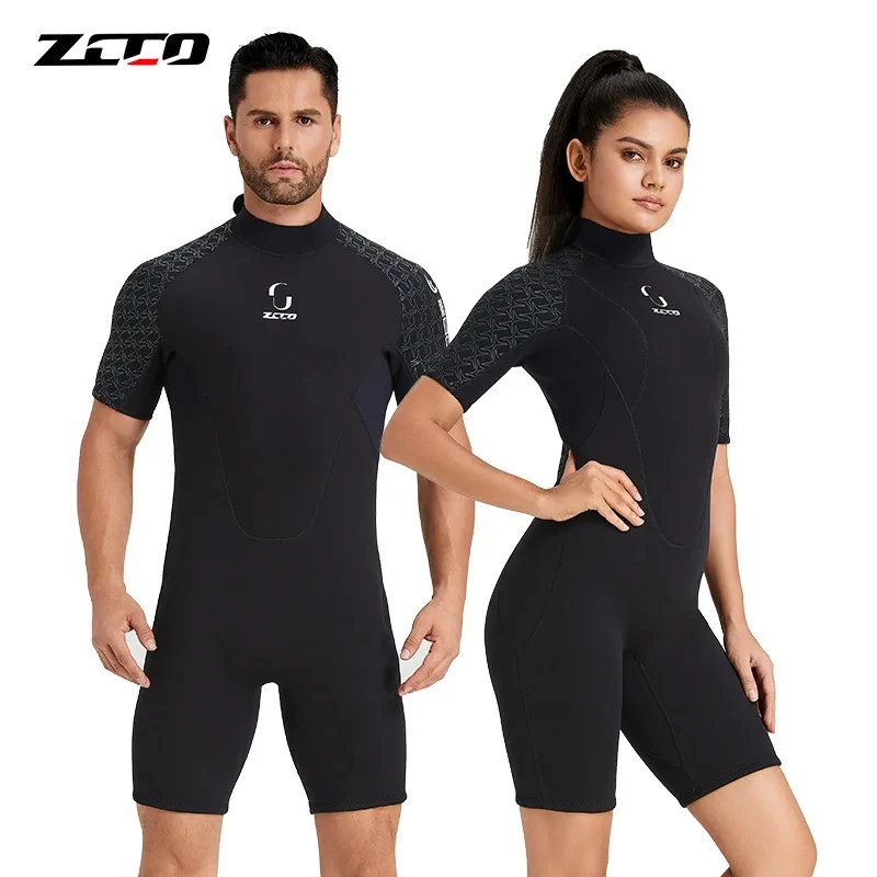 

3MM Men Neoprene Wetsuit Scuba Diving Surf Swimwear Underwater Fishing Swimming Short Sleeve Wetsuit Women