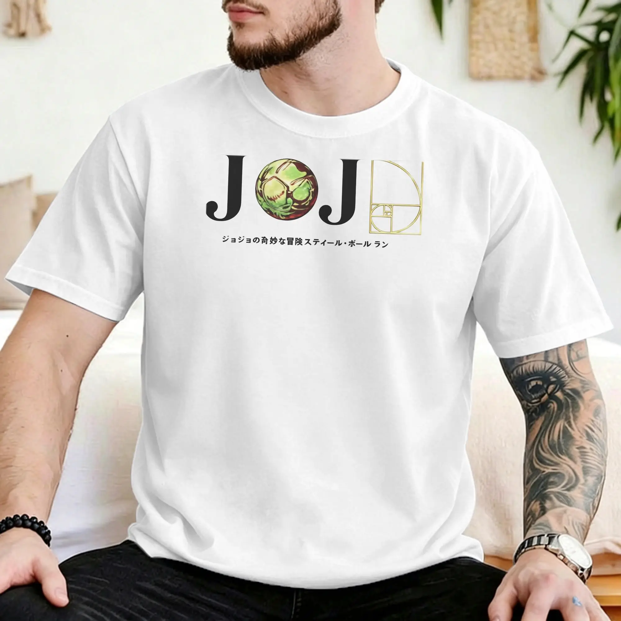 Men Women's Gyro Zeppeli T Shirts JoJos Anime Pure Cotton Clothing Fashion Short Sleeve Round Collar Tee Shirt Gift Idea T-Shirt