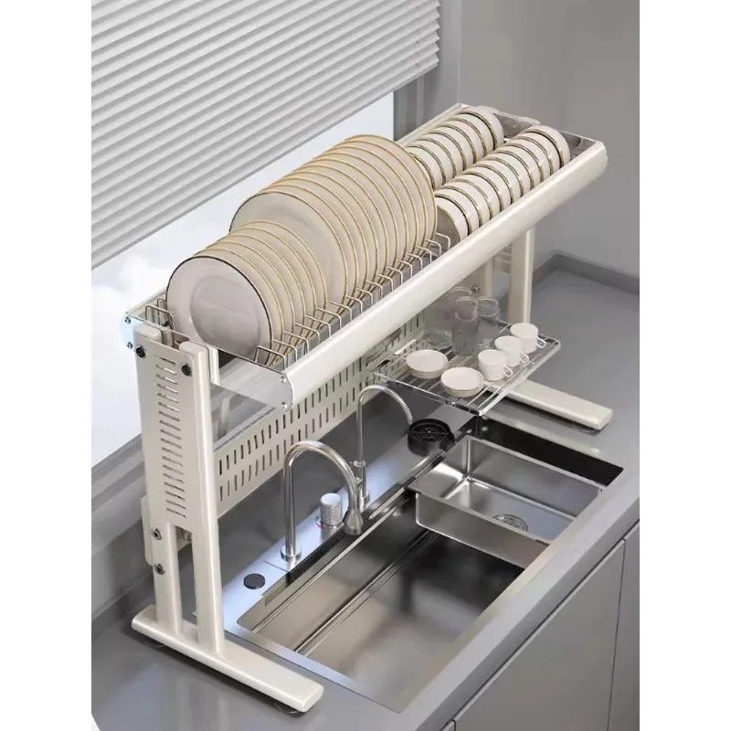 

Stainless steel kitchen sink rack, bowl rack, chopstick storage rack, dish storage rack