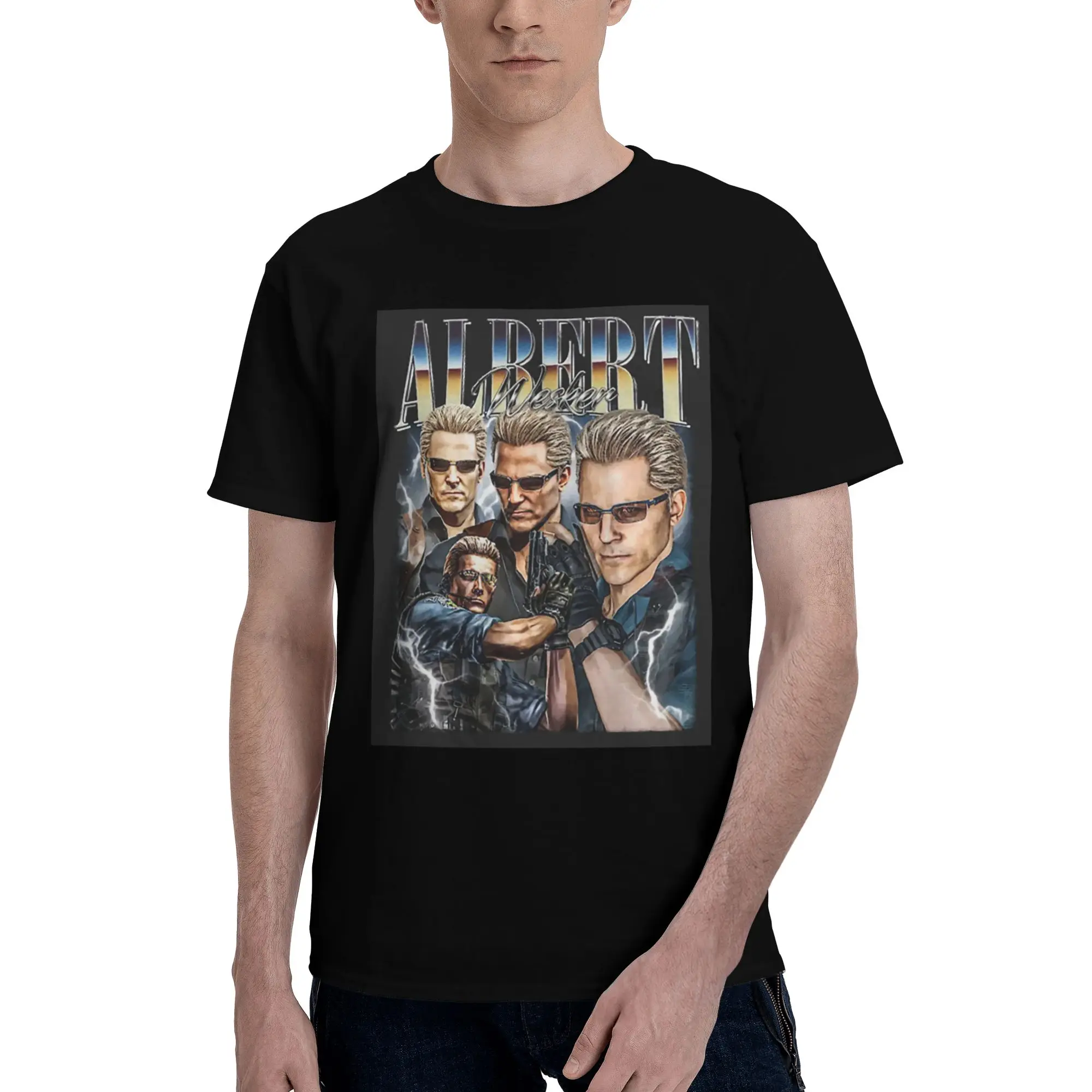 

Albert Wesker Bootleg 100% Cotton T-Shirt Men's Classic T Shirts Men Round Neck Short Sleeve S-6XL
