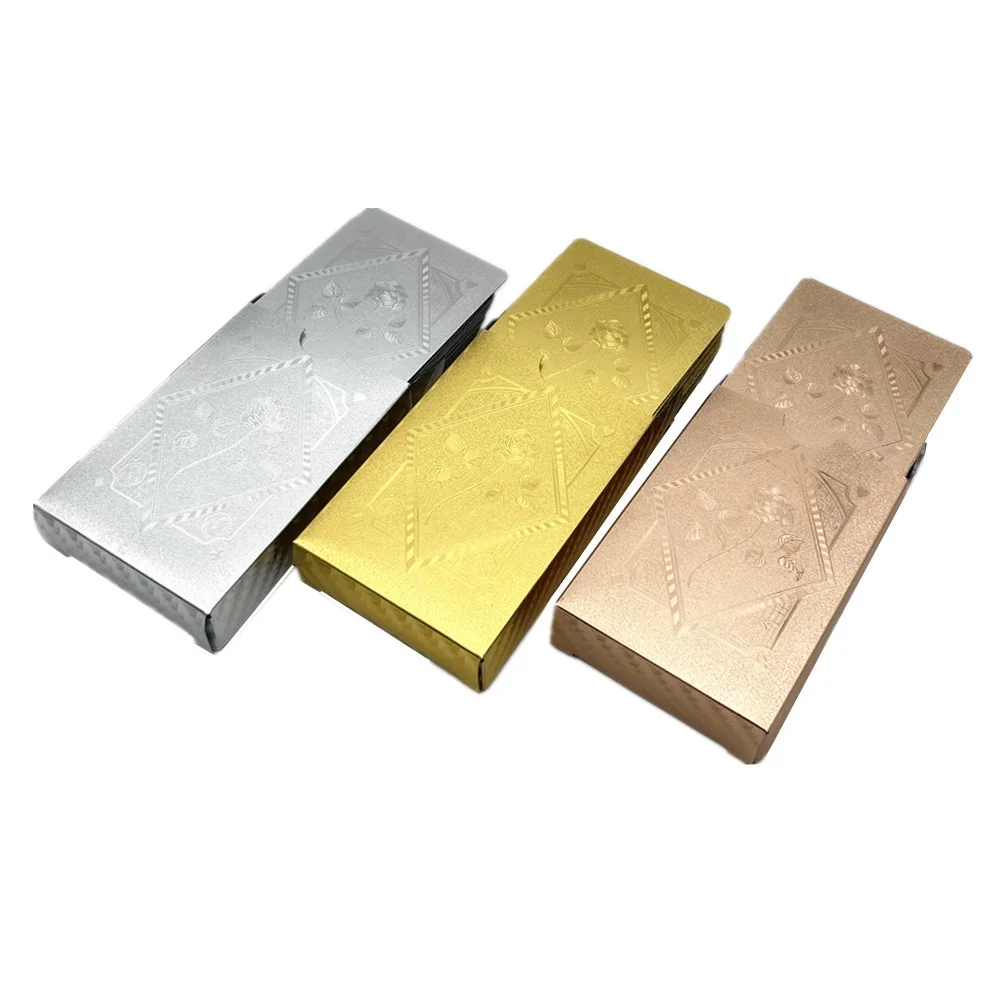 1 سطح السفينة بطاقات بوكر بلاستيكية بطاقات ارتفع الذهب الشظية مقاوم للماء اللعب بطاقات المنزل الأسرة مجلس لعبة #1