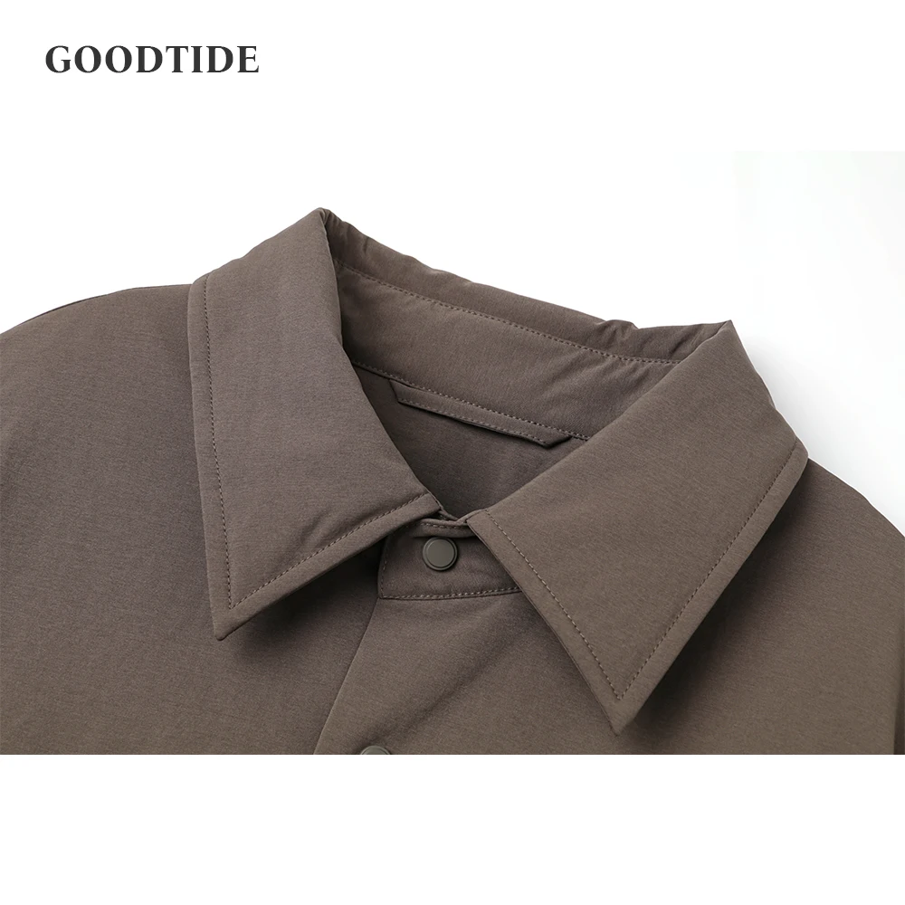 Chaqueta de plumón de pato blanco 90 para hombre a la moda, nueva ropa de trabajo de invierno 2025, chaqueta superior cálida informal holgada Retro