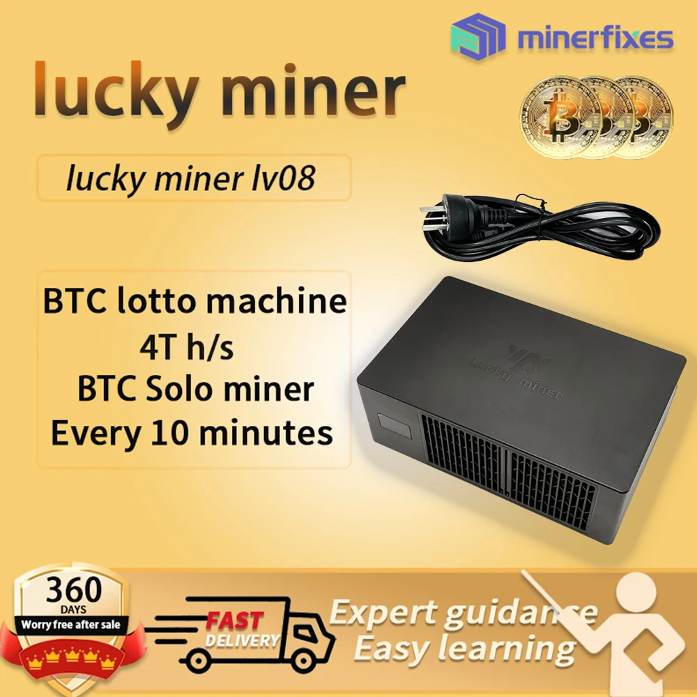 Asic Miner lucky miner lv08 Bitcoin miner Mining Machine Btc miner crypto miner Solo miner BCH BSV DGB 4TH/S SHA256 BM1366